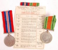 WWII SECOND WORLD WAR MEDAL GROUP