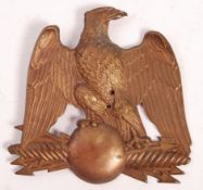 RARE 19TH CENTURY NAPOLEONIC SHAKO HELMET / CAP PLATE BADGE