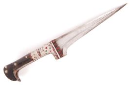 EARLY 20TH CENTURY INDO PERSIAN PESHKABZ DAGGER AND SCABBARD