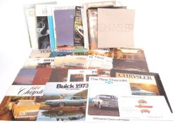 LARGE COLLECTION OF APPROX 60 1970'S AMERICAN CAR BROCHURES