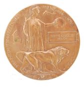 WWI FIRST WORLD WAR DEATH PLAQUE PENNY