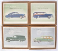 COLLECTION OF FOUR PONTIAC CAR SHOWROOM PRINTS
