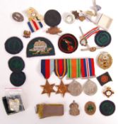 WWII MEDAL GROUP & ASSOCIATED BADGES AND EFFECTS