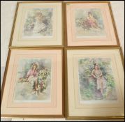 After Gordon King - a group of four 20th Century limited edition prints all depicting water colour