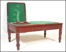 A Games Compendium table, of rectangular form, the reversible top with Black Jack table, Craps and