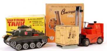 ORIGINAL VINTAGE VICTORY INDUSTRIES FORK LIFT TRUCK TOY