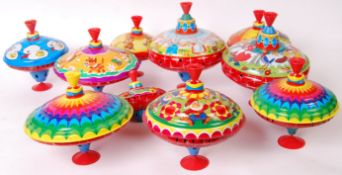 ASSORTED LBZ LORENZ BOLZ ZINDORF VINTAGE GERMAN SPINNING TOPS