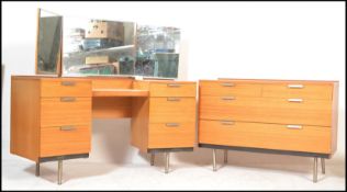 A retro 20th Century teak wood dressing table and