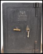 A 19th Century Victorian substantial Tann's cast iron safe, plaque to front reading Tann's