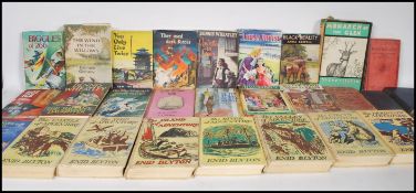 A selection of vintage books to include multiple Enid Blyton ( The Ship of adventure, The Castle