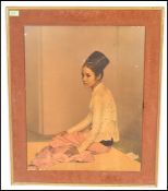 Sir Gerald Kelly- A circa 1960's print of 'The Burmese Princess Saw Hon Nyun', set on a pink