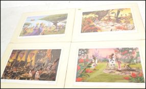 After Rodney Matthews - four limited edition Alice and Wonderland signed prints to include 'At The