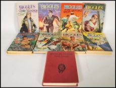 A group of nine Biggles books by W E Johns published by Dean & Son to include 'The Boy Biggles',