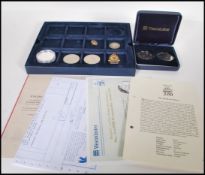 Coins - Three 925 silver proof Westminster £5 coins to include The Battle of Trafalgar 1805-2005,