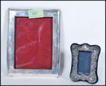 A 19th Century Victorian silver photo frame engraved ' From John 1898 In Remembrance of his first