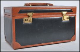 A good collection of costume and silver jewellery housed within a leather jewellery box to include a