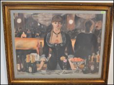 After Edouard Manet - A good 20th Century framed and glazed picture pastel after Manet of his famous