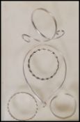 A selection of silver jewellery to include two twist design bangles, an ethnic style bangle with