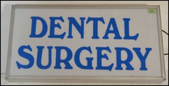 A 20th Century medical external double sided light box advertising sign, notation to both sides in