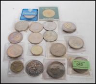 A collection of 20th Century commemorative crowns to include 1977 jubilee, Churchill, Charles and