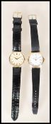TWO ORIGINAL ROTARY GENTS WATCHES INCLUDING SILVER EXAMPLE