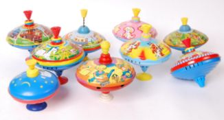 ASSORTED VINTAGE SPINNING / HUMMING TOPS MOSTLY GERMAN