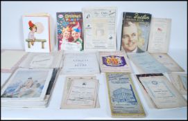 A collection of mixed ephemera to include several ol theater programs with signatures Gregor