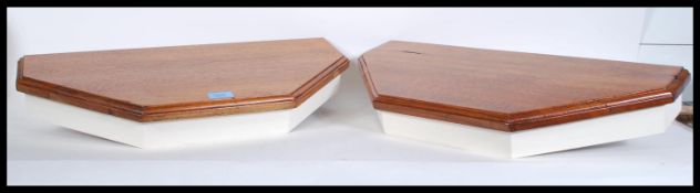 A pair of antique Victorian oak upcycled painted o