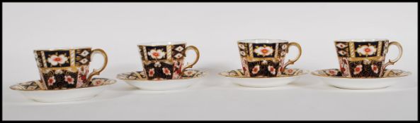 A set of four Royal Crown Derby Old Imari tea cups