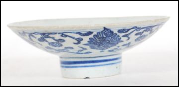An 18th Century Chinese blue and white hand painte