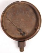 ORIGINAL BRASS CASED GWR TRAIN PRESSURE GAUGE