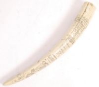 CONTEMPORARY FAUX SCRIMSHAW WALRUS TUSK LIBERTY RE
