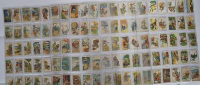 A full set of Gallaher's Robinson Crusoe series cigarette cards preserved in plastic wallets and