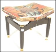 A vintage mid 20th Century Ernst Gomme for  G Plan dressing table stool floral upholstered