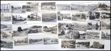 UK Postcard accumulation (x980) of the desirable Real Black & White Photographic type. Small size (