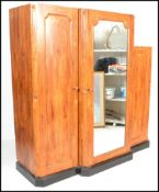 A Victorian 19th century painted triple wardrobe c