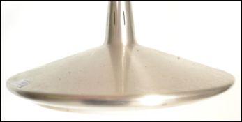 A vintage retro 20th Century ceiling light lamp fixture of UFO shape finished in white a plastic