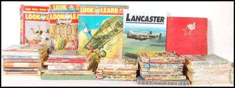 A collection of vintage books and magazines to include Our Navy having coloured plates throughout, a