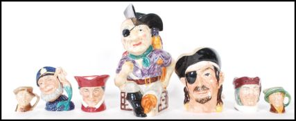 A collection of vintage Toby Character jugs to include Royal Doulton, Old Salt, Cooper Clayton,