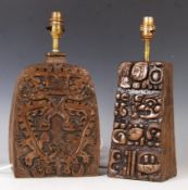 TWO 20TH CENTURY TRIBAL ART / MAYAN STYLE BRONZE E