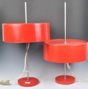ORIGINAL PAIR OF 1970'S CZECH RED PLASTIC ADJUSTAB
