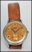 A vintage 20th Century stainless steel Tudor mechanical wrist watch, Arabic numeral chapter ring