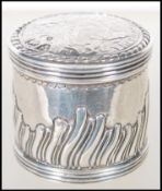 A 19th century Victorian Pairpoint Brothers English hallmarked silver dressing table / trinket pot