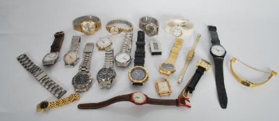 A collection of wrist watches of various makers to include multiple Seiko watches to include