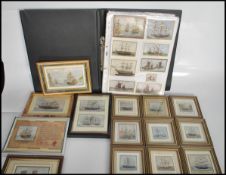 Jack Grunwell - local artist - A large collection of maritime sailing related miniature paintings of