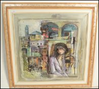 A 20th Century contemporary Italian oil on canvas painting entitled 'Ricordi Di Positano'