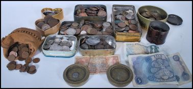 A collection of pre decimal coins dating from the 18th Century onwards to include a George III