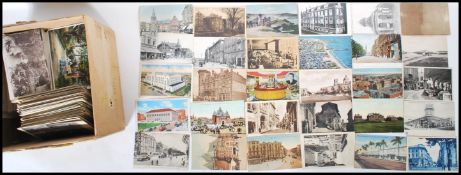 Large quantity of non UK picture postcards in box. Approx 1400-1500 all small size, antique to after