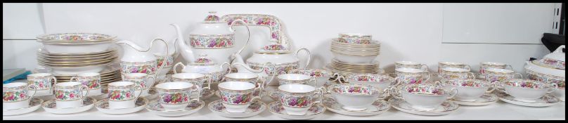 A very large extensive Spode dinner / tea service in the Provence pattern decorated with fruit and