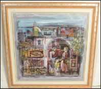 A 20th Century contemporary Italian oil on canvas painting entitled 'Imagini Di Positano'